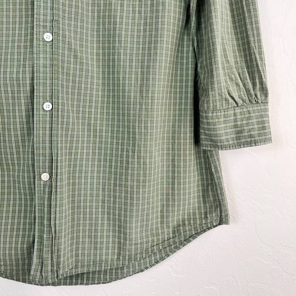Green Plaid Button Down Grunge Cottagecore Timberland Top - Picture 9 of 16